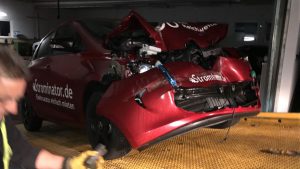 Strominator Elektroautos einfach mieten Unfall Renault Zoe ZE40 Batterie