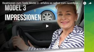 Reaktionen von Menschen auf das Tesla Model 3 - www.nextmove.de Tesla mieten