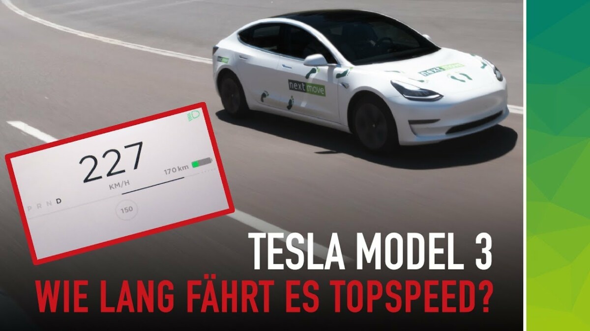 Tesla Model 3 Reichweite Autobahn Tesla Model 3 Autobahn Highspeed Test