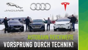 Reichweitentest Audi etron Tesla Model X Jaguar I-Pace nextmove
