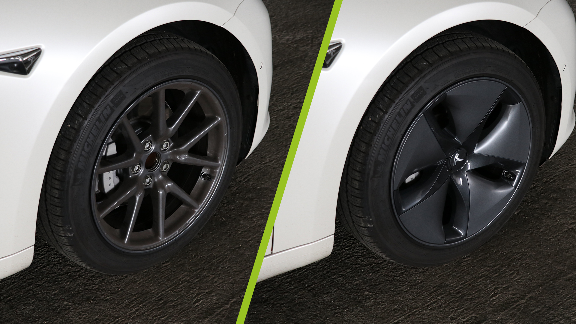 tesla 18 aero wheels without cover