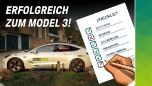 nextmove Tesla Model 3 Checkliste Abholung Delivery
