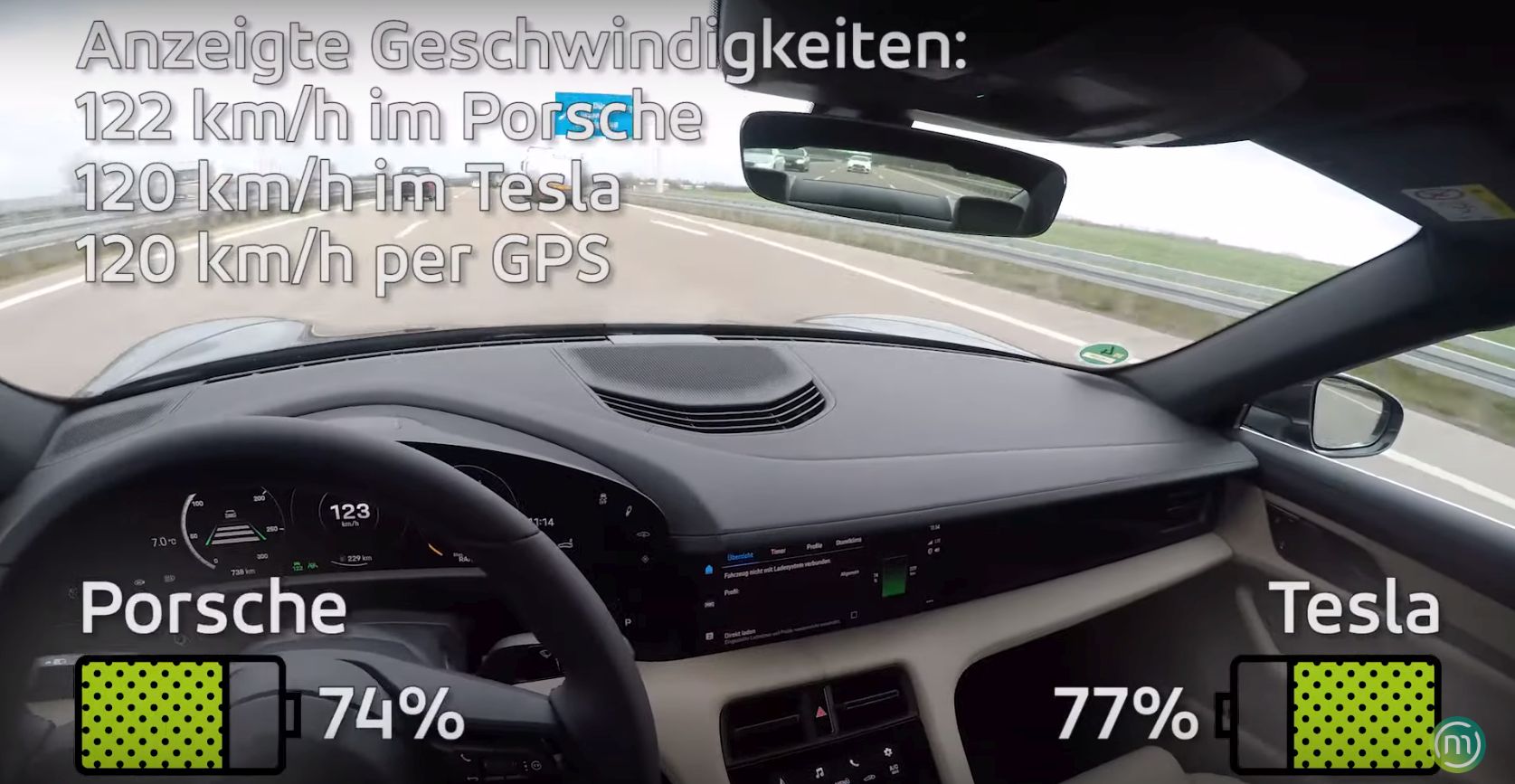 Porsche-Taycan-vs-Tesla-Model-S-Autobahn-Reichweitentest