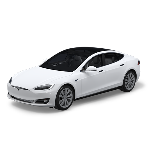 Tesla Model S front view 3D Modell white