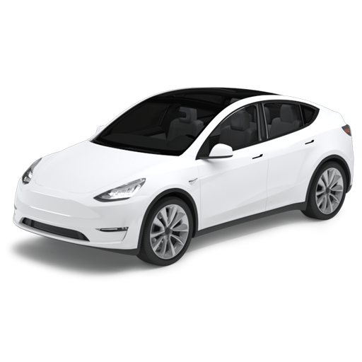 Tesla Model Y front view 3D Modell white