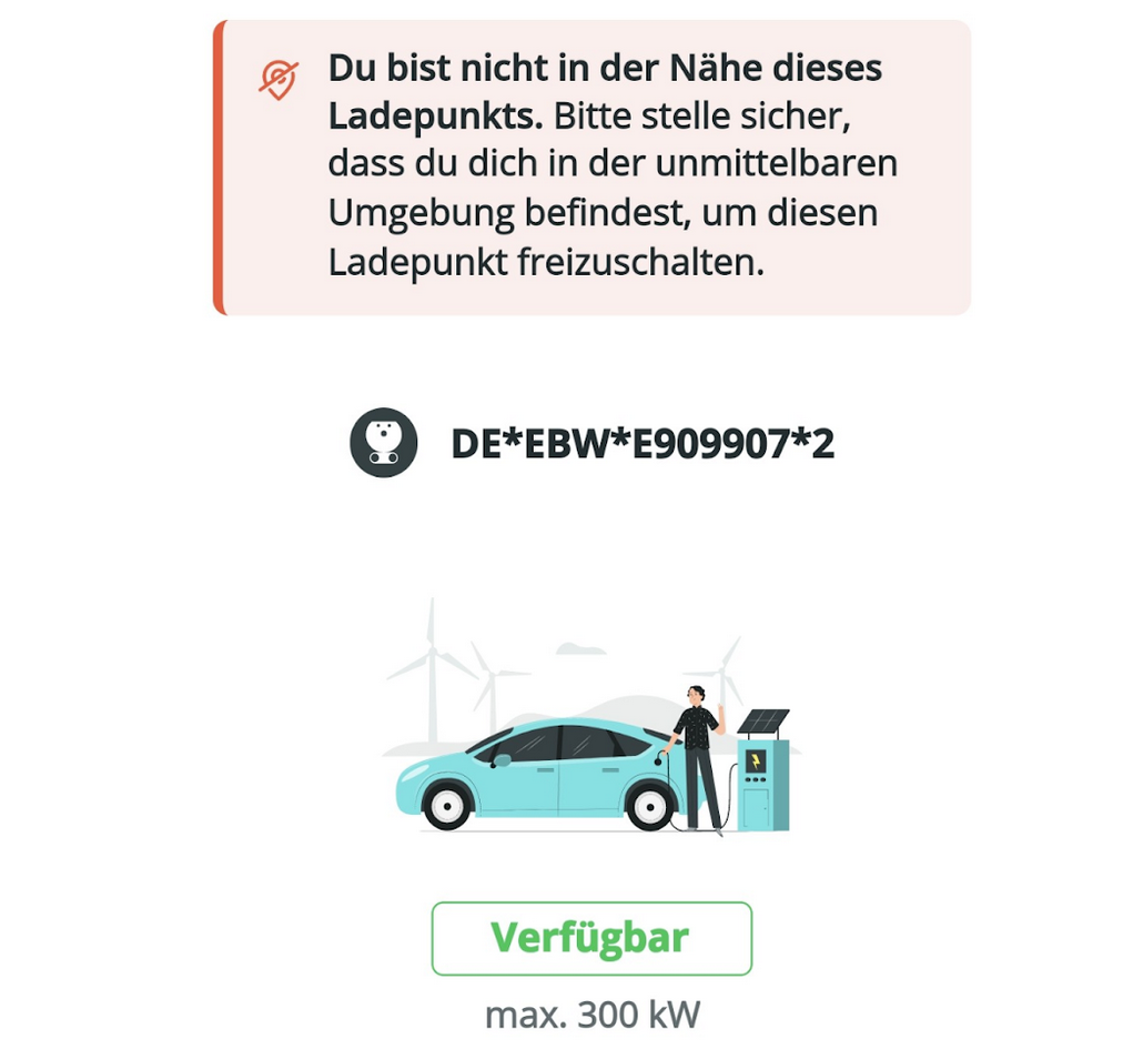 Meldung in der EWE-Go-APP