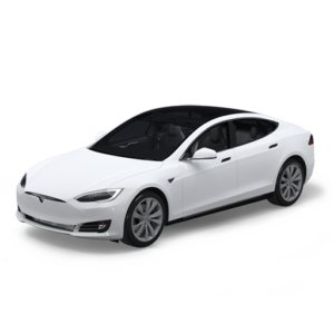 Tesla Model S front view 3D Modell white
