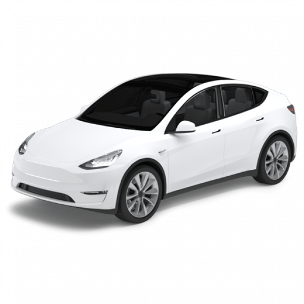 Tesla Model Y front view 3D Modell white