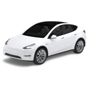 Tesla Model Y front view 3D Modell white